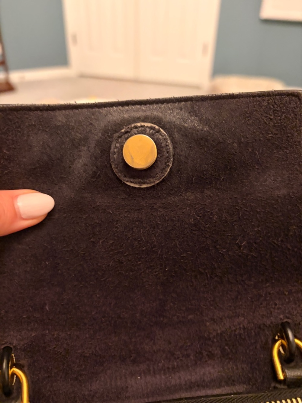 Celine Micro Belt Bag Blk Leather Satchel with Top Handle - Picture 7 of 11